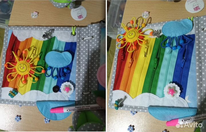 Развивающая книга из фетра