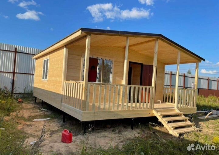 Модульный дом каркасный 8х6м летний вариант