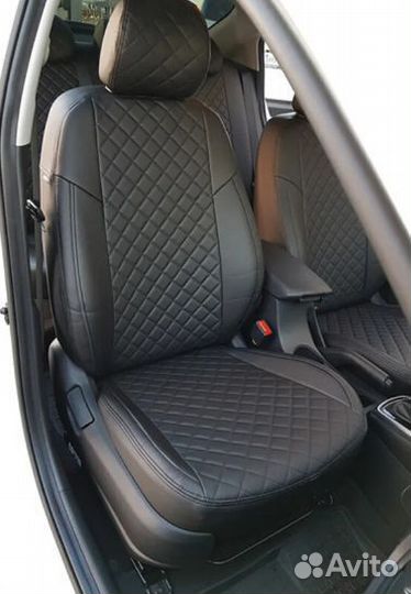 Чехлы Автопилот из экокожи ромб