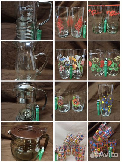 Стаканы, графины, кувшины, период СССР