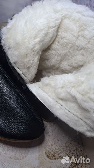 Махси с мехом натуральной кожи