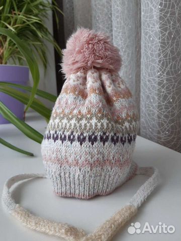 Зимняя шапка для девочки от года