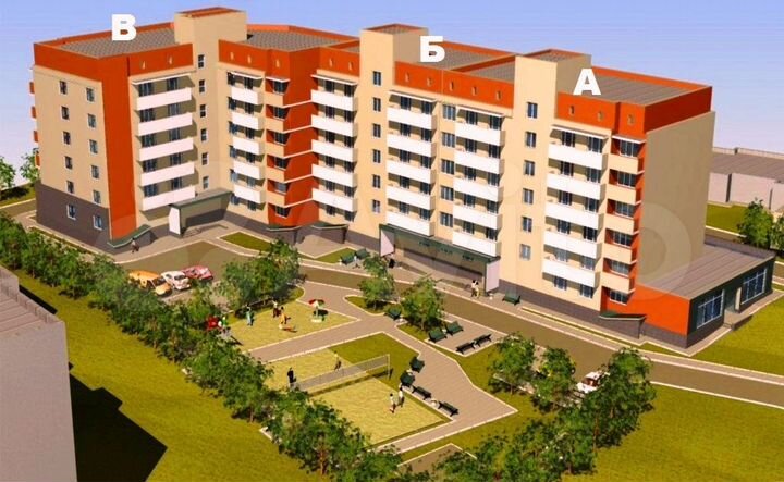 2-к. квартира, 60 м², 4/7 эт.