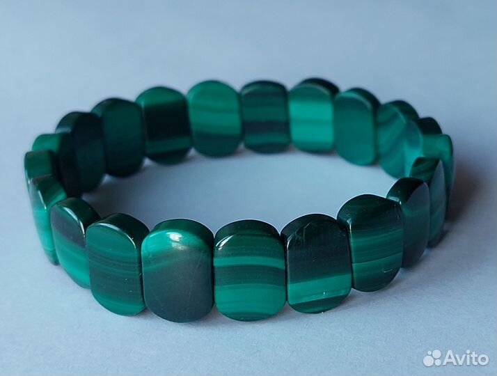 Браслет натуральный малахит