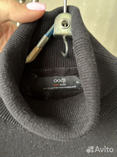 Водолазка черная мужская oodji размер L