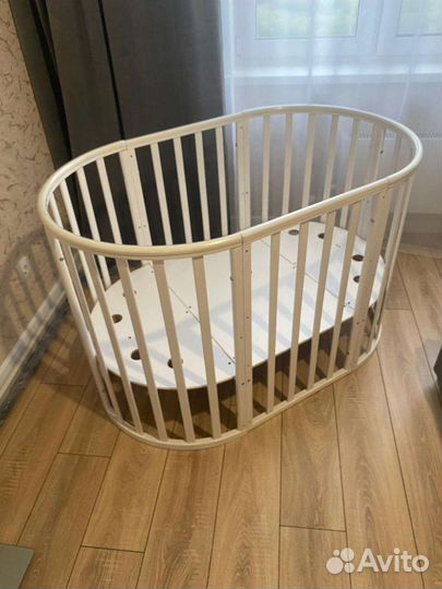 Детская кроватка трансформер круглая