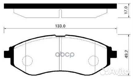 Колодки тормозные дисковые передн daewoo: aveo