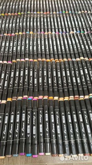 Маркеры для скетчинга Raven 214 штук