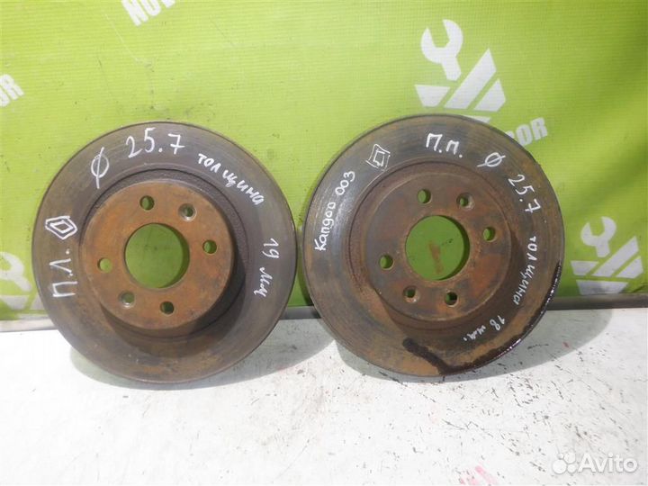 Диск тормозной передний вентилируемый Рено Кенгу