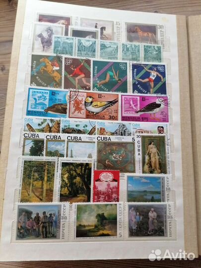 Марки в альбоме