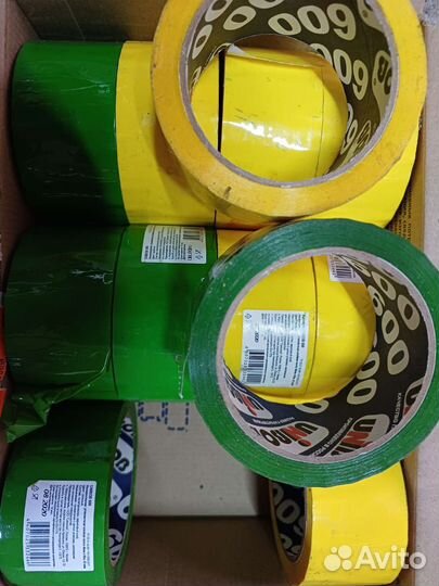 Скотч желтый,зелёный