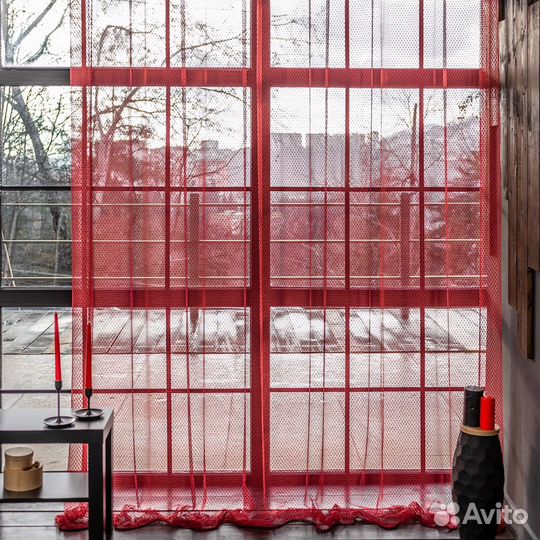 Кружевной тюль Авалон Гранат