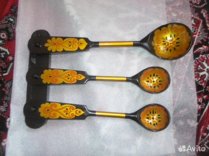 Деревянный набор из ложек СССР