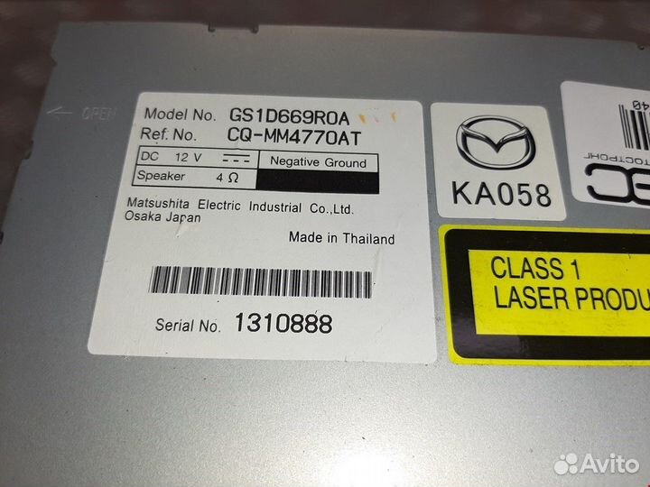 Магнитола Mazda 6 GH 2009 GS1D669R0C