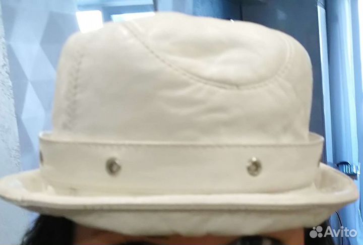 Шляпа кожаная натуральная с подкладом
