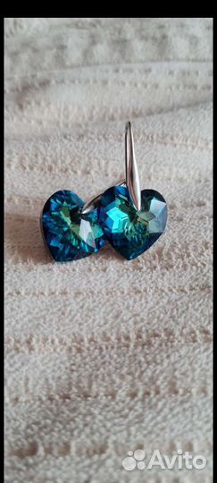 Серьги серебро Swarovski