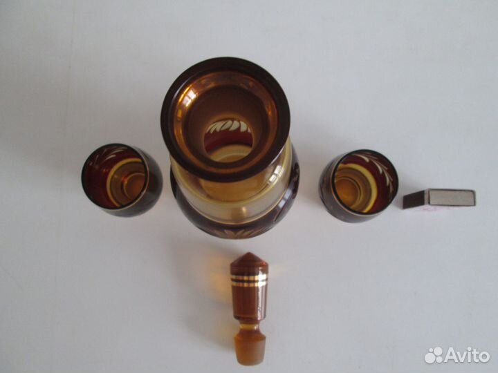 Графин и две рюмки богемия bohemia времён СССР