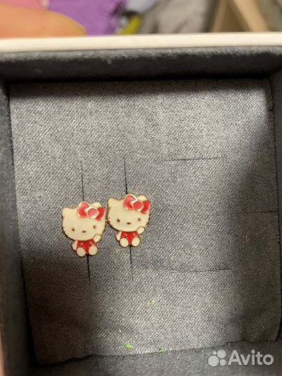 Серебряные серьги детские