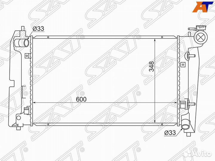 Радиатор Toyota Corolla (E120) 00-07 / Corolla F