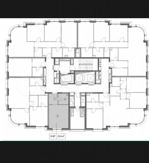 Квартира-студия, 25,4 м², 16/25 эт.