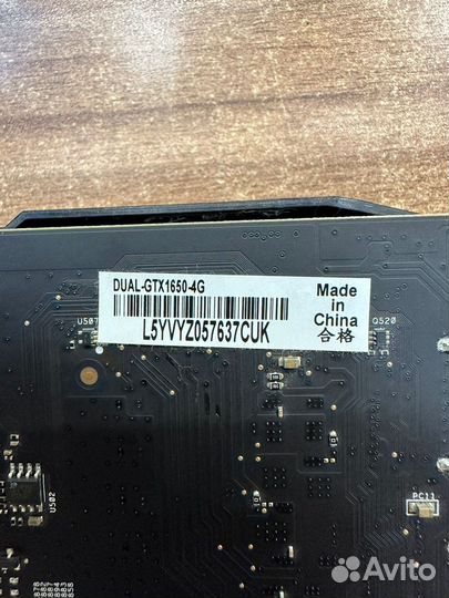 Видеокарта asus GeForce GTX 1650 Dual