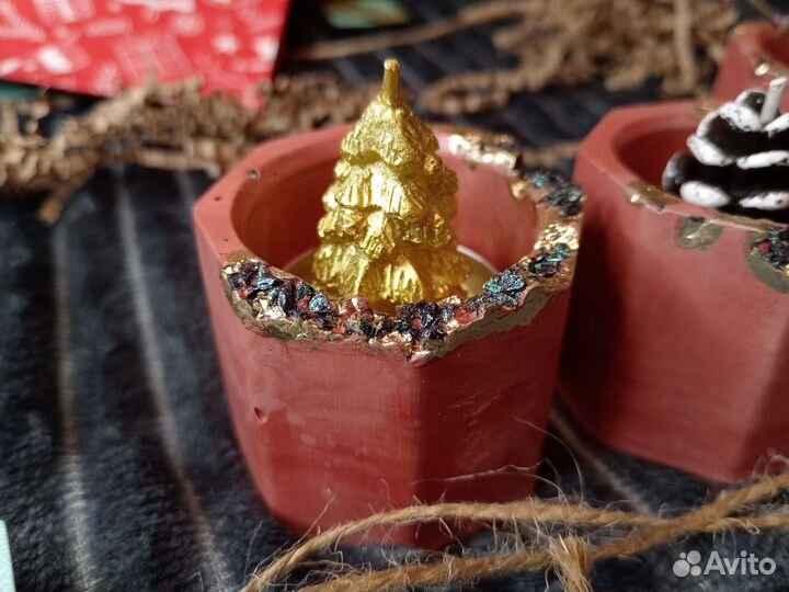 Подсвечник из гипса