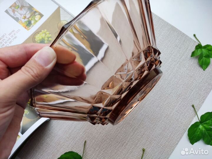 Салатник ваза для фруктов СССР цветное стекло