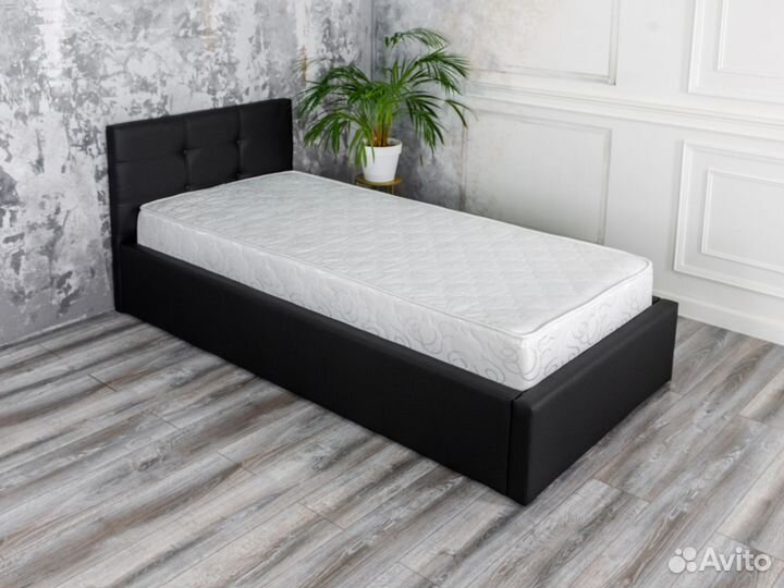 Кровать 90 на 200 из экокожи