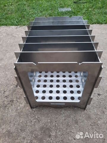 Печка-щепочница из нержавейки 1.5 мм