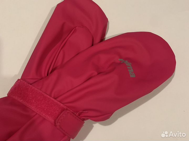 Варежки Рейма демисезонные прорезиненные, красный