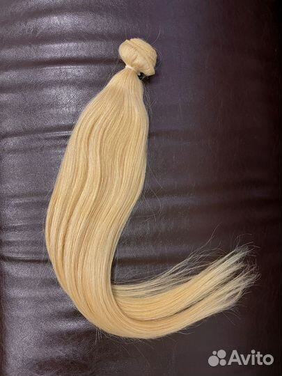 Волосы натуральные на трессе для наращивания #22