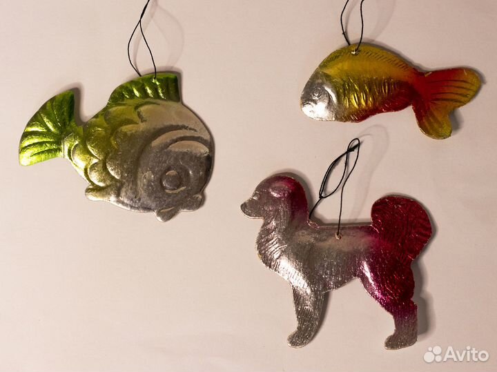 Картонные елочные игрушки. СССР