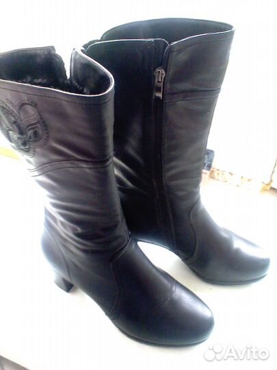 Сапоги кожаные, 37