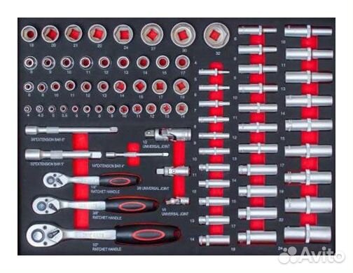 KRW-TTG+SET157 Тележка с 5 ящиками+157 предметов