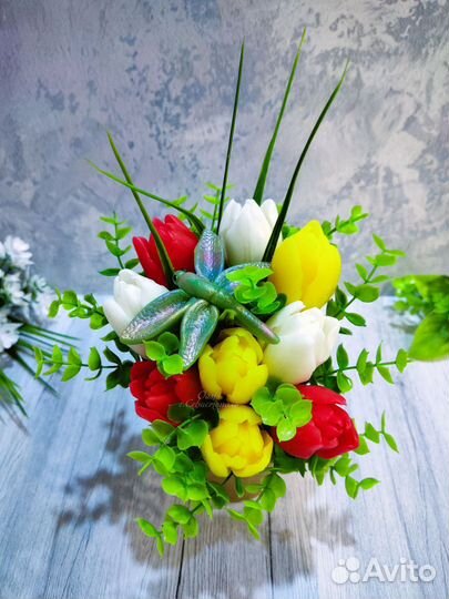 Букет из мыла ручной работы