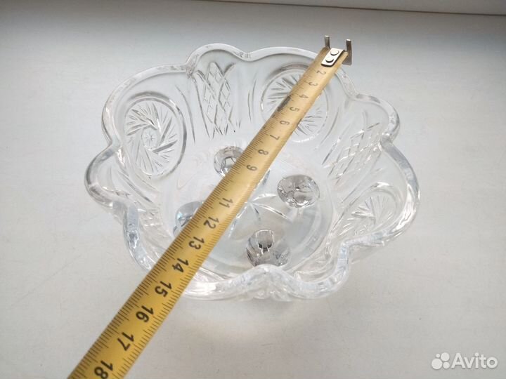 Вазочка ваза на ножках, хрусталь СССР