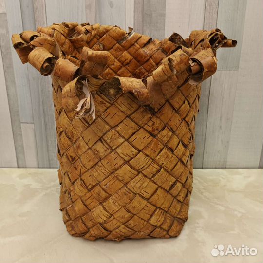 Короб берестяной старинный