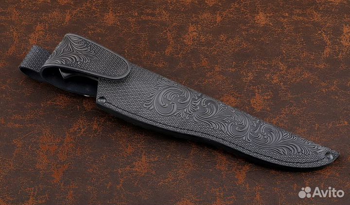 Нож Засапожный Elmax - сатин рукоять карбон венге