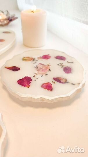 Поднос и подстаканники ручной работы