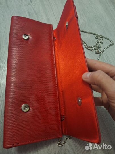 Сумка клатч винтажная на цепочке