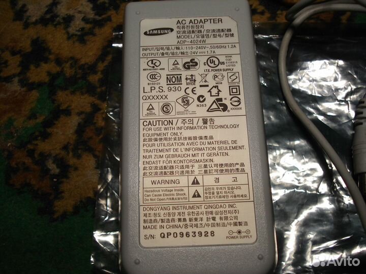Блок питания 24 в,1.7 а для фото принтера