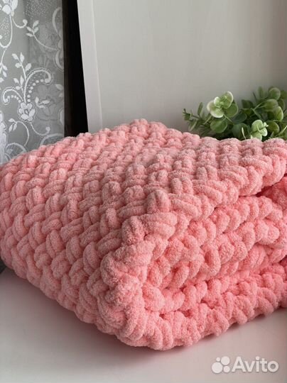 Плед детский вязаный ручная работа