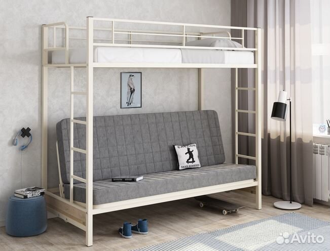 Кровать двухъярусная с диваном «Мадлен»