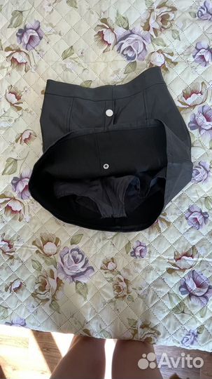 Кожаная юбка шорты