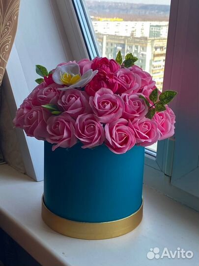 Букет из мыльных роз