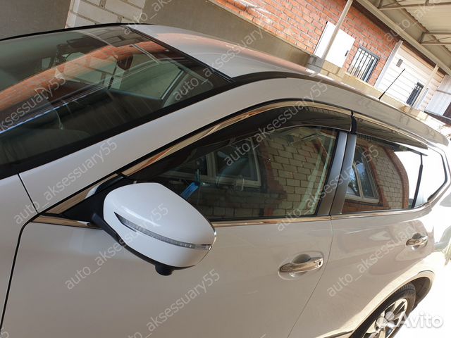 Ветровики Nissan X-Trail T 32 2013-2022 нержавейка