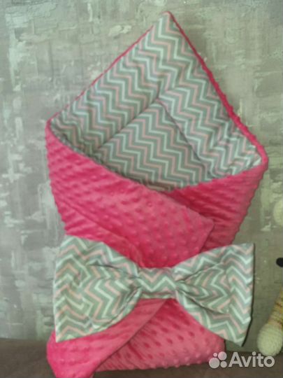 Детское одеяло новое, конверт на выписку