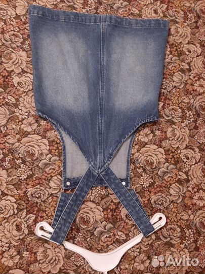 Джинсовый комбинезон для девочки 122-128