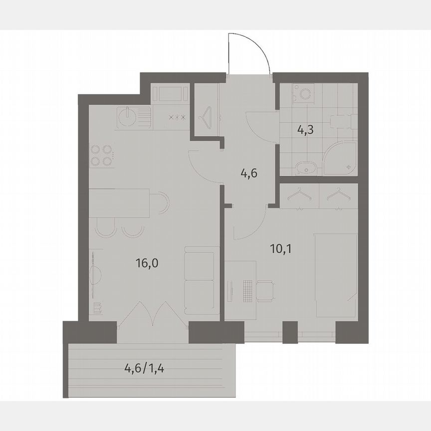 1-к. квартира, 36,3 м², 9/11 эт.