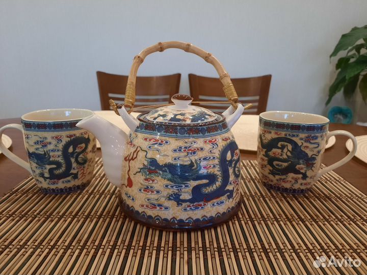 Чайный сервиз в китайском стиле на 2 персоны